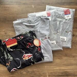 NEW Perry Ellis Portfolio Men's Sleep Set XL Holiday Retail $120 3 Shirts 1 Pant